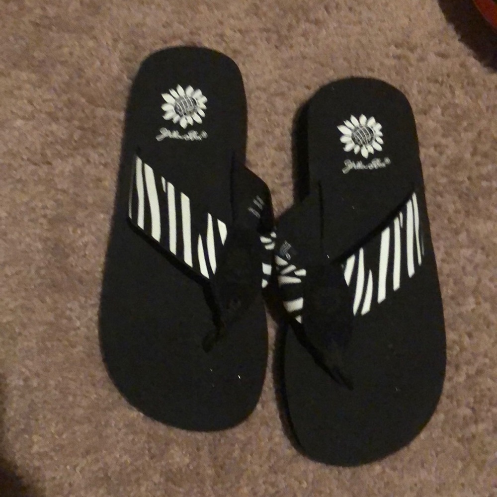 Yellow Box flip flops
